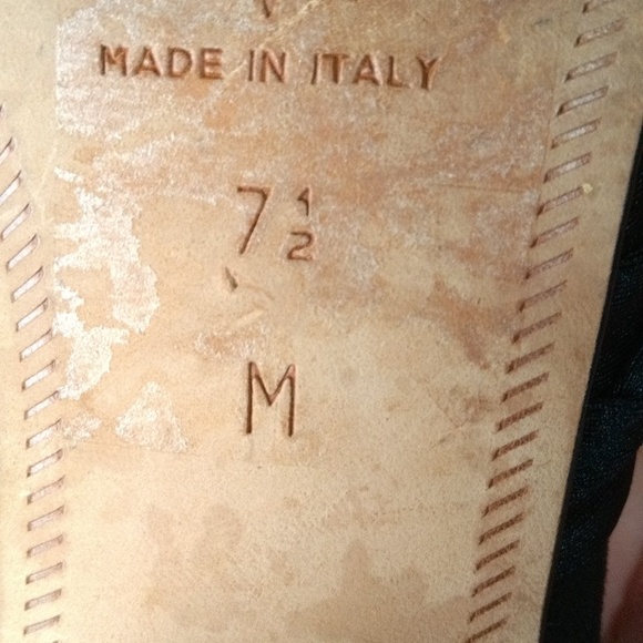 Larry Stuart black suede pointed toe pleated front formal shoes, Sz 7 1/2 M - Picture 12 of 12